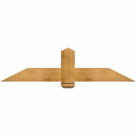 Ekena Millwork Eugene Rough Sawn Timber Gable Bracket, Western Red Cedar, 60"W x 15"H x 4"D x 6"F, 6/12 Pitch GBW060X15X0406EUG00RWR